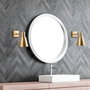 Opviq Lámpara de pared dorada con tapa de cristal